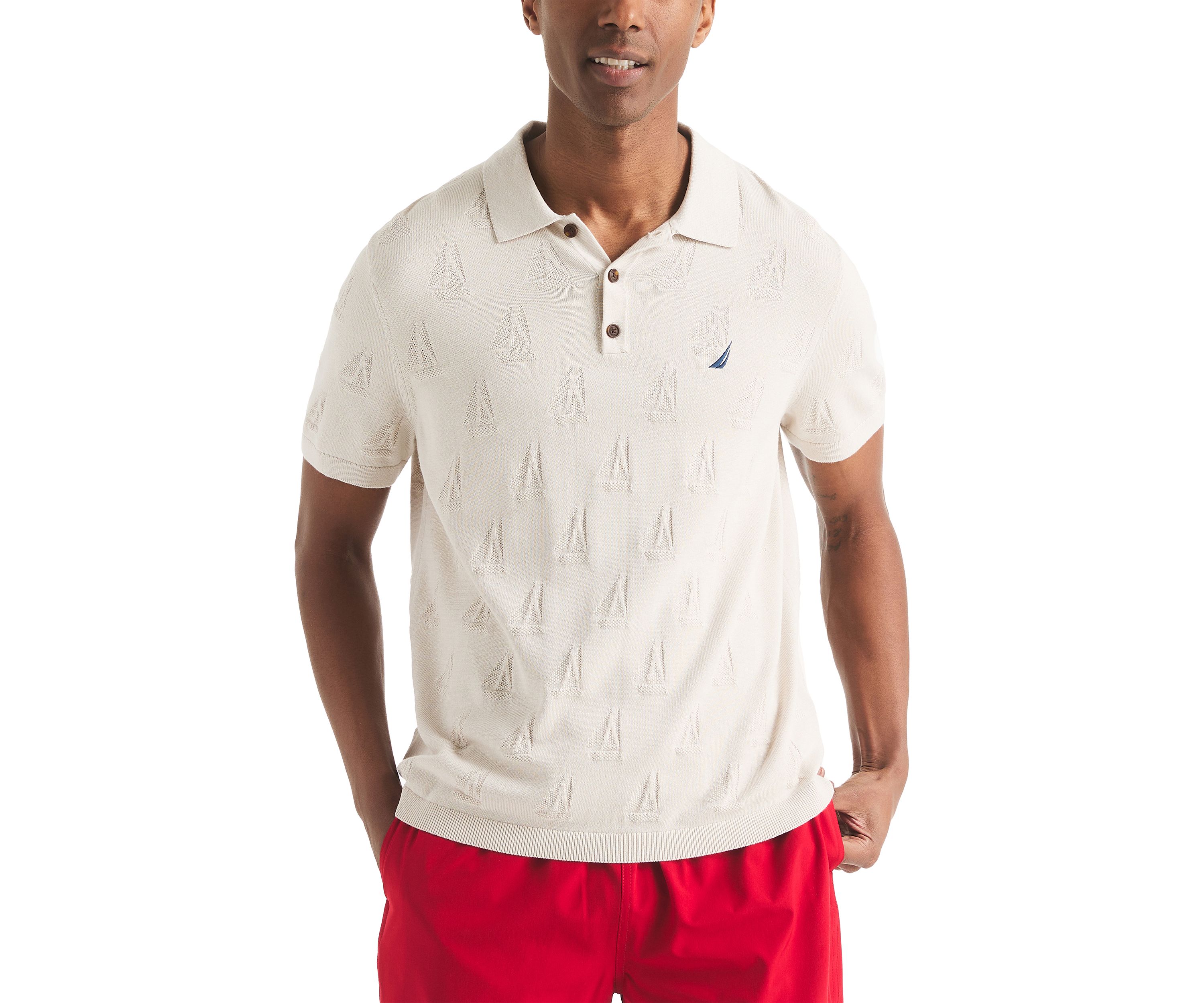 Big & Tall Textured Sweater Polo Shirt