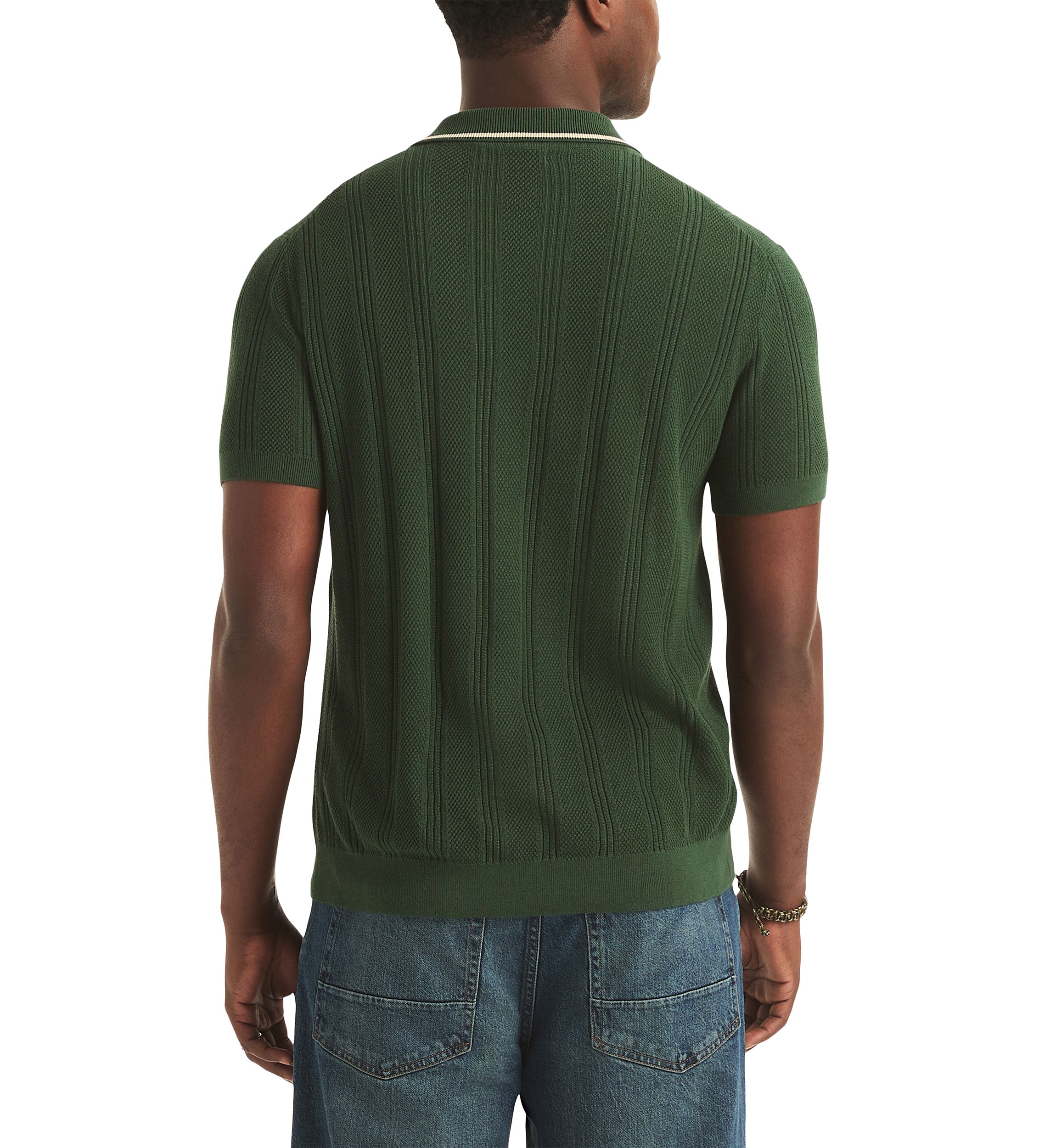Nautica Big & Tall Textured Open Front Polo Sweater | Belk
