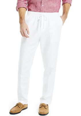 Classic Fit Drawstring Linen Pants