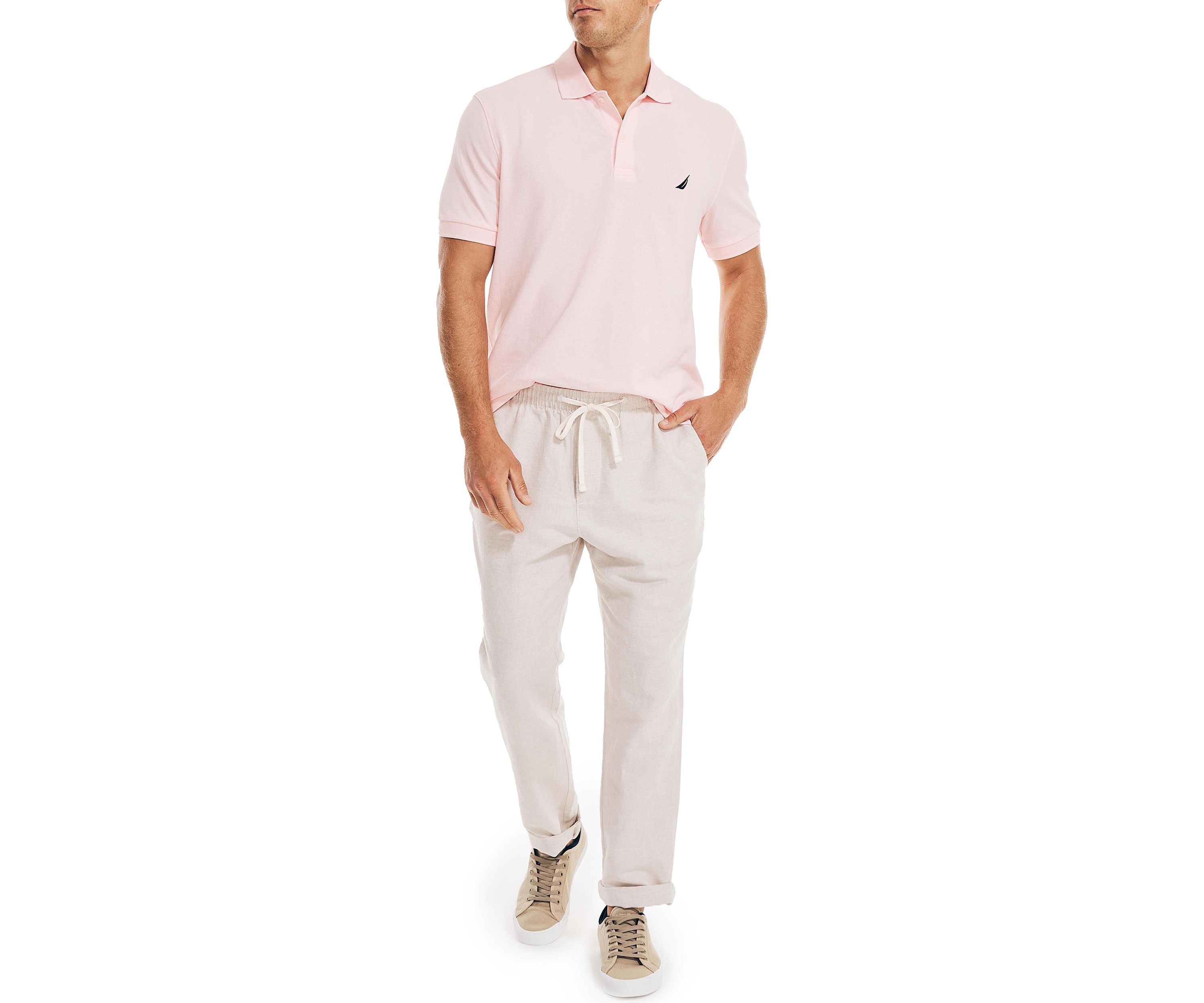 Classic Fit Drawstring Linen Pants 