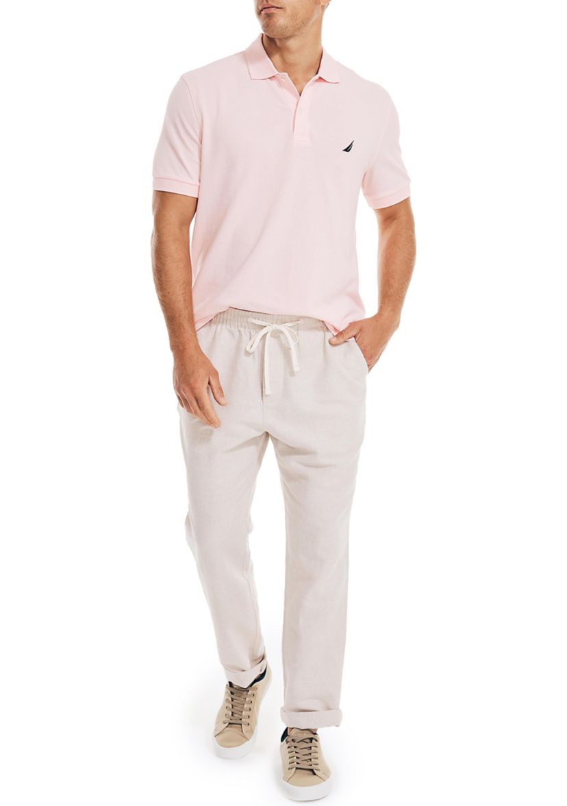 Classic Fit Drawstring Linen Pants 