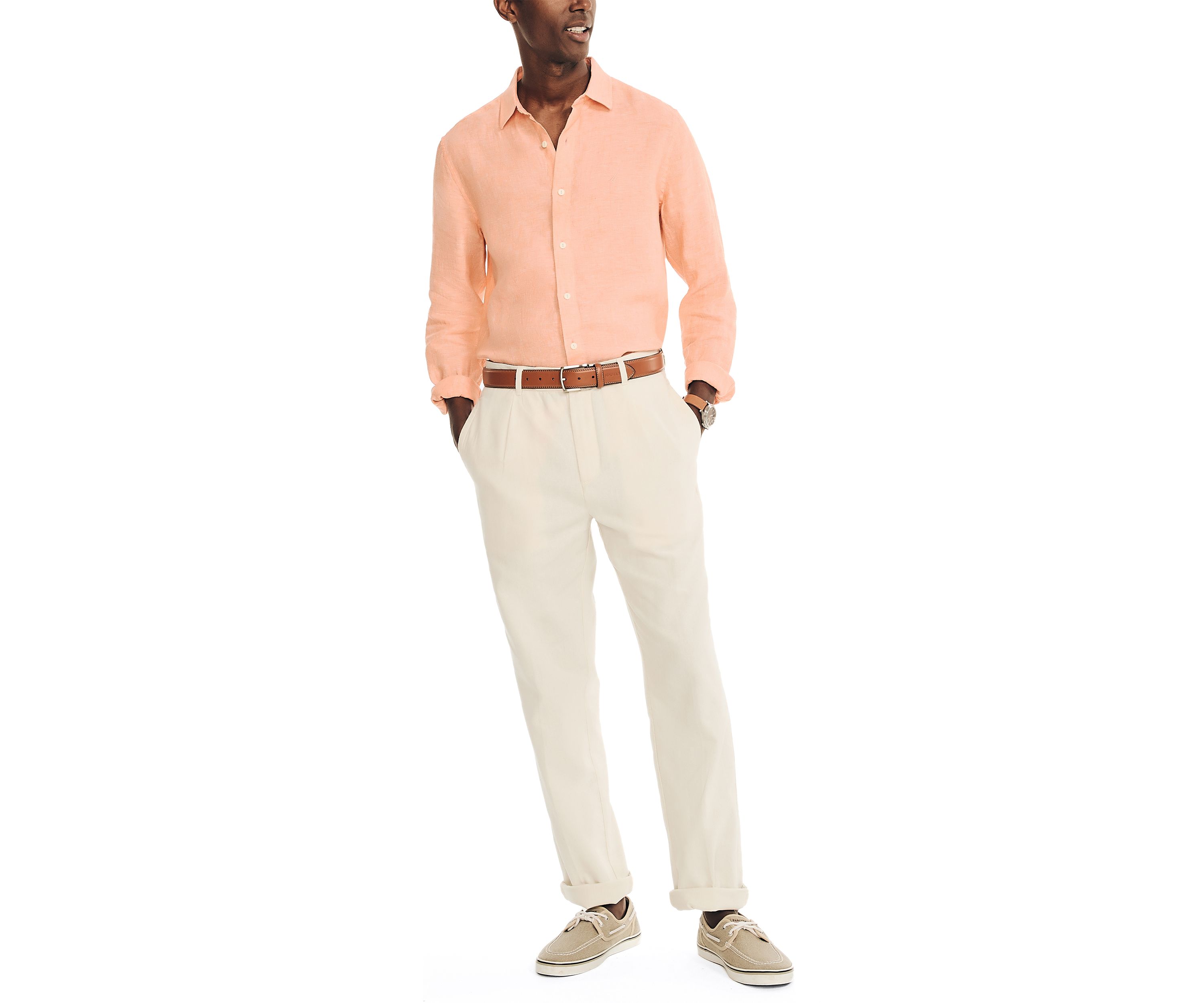 Linen Pleated Trousers