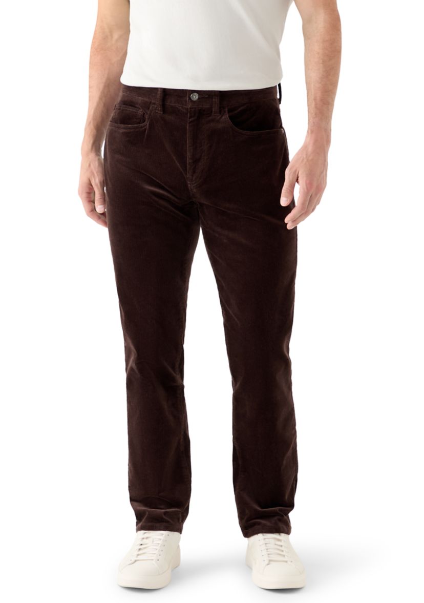 Mens Straight Fit Stretch Corduroy Pants