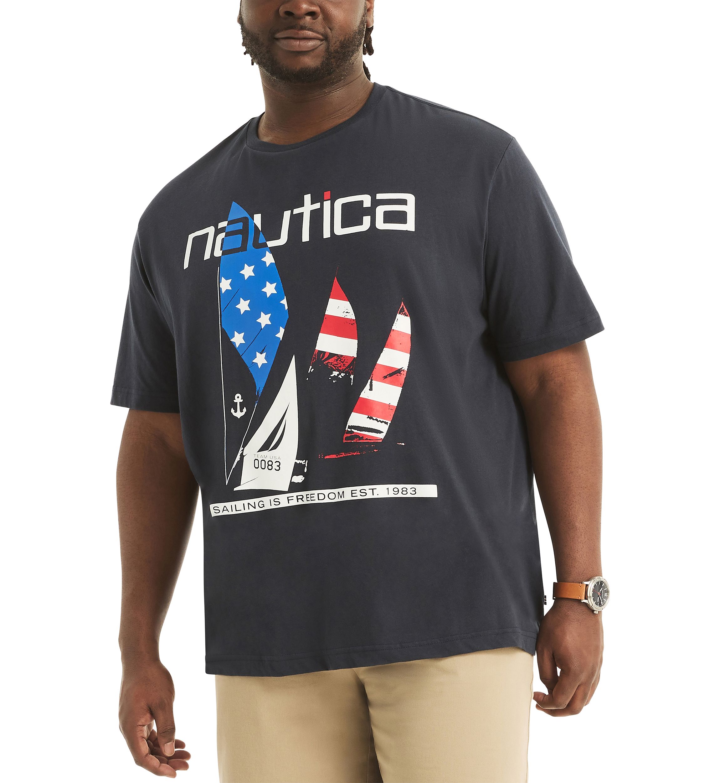 Big & Tall Sustainably Crafted Americana Graphic T-Shirt