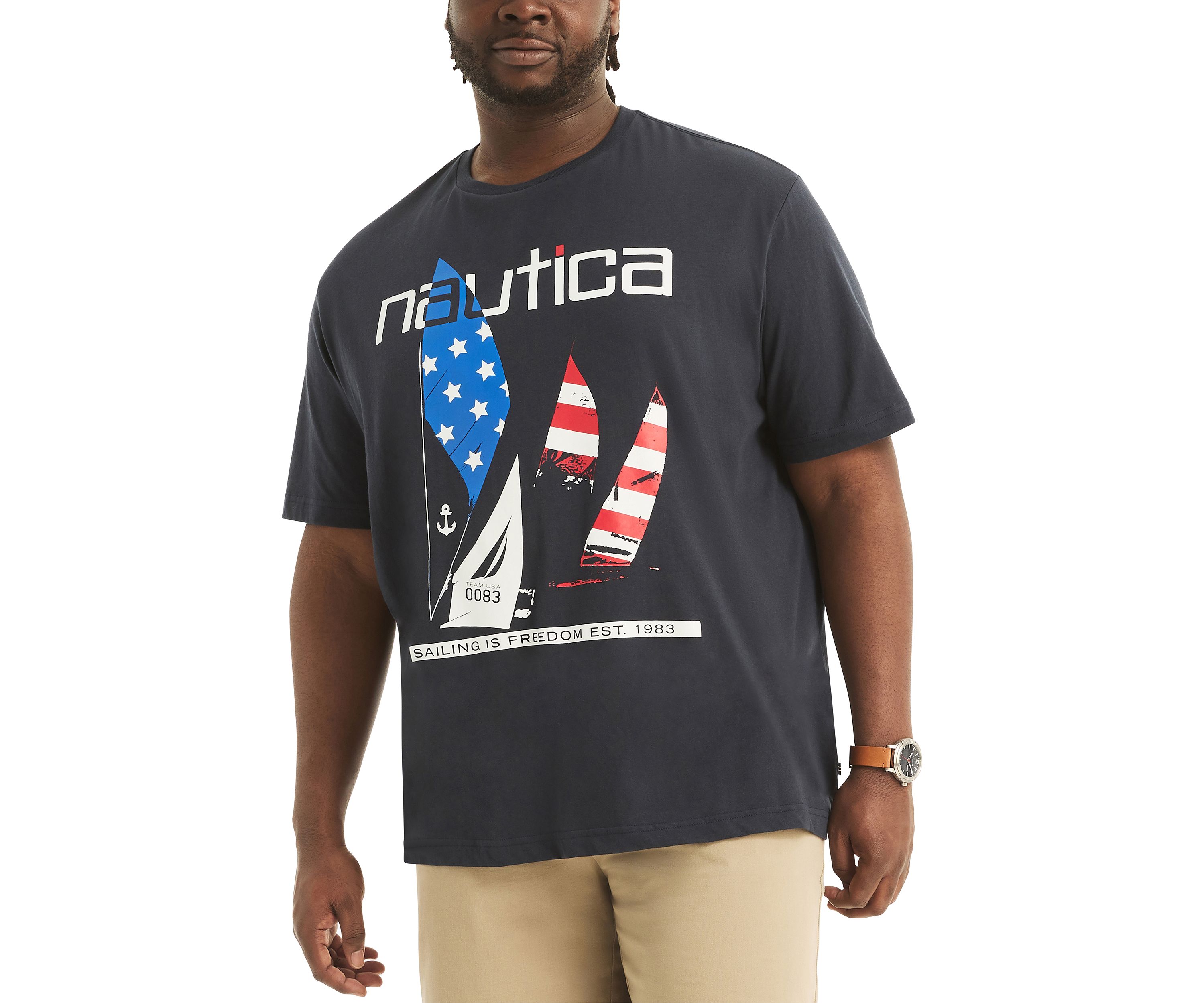 Big & Tall Sustainably Crafted Americana Graphic T-Shirt