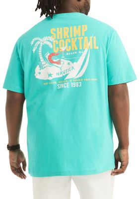 Nautica Men's Big & Tall Sustainably Crafted Deep Sea Fishing Graphic T-Shirt, 3XLT, Cotton