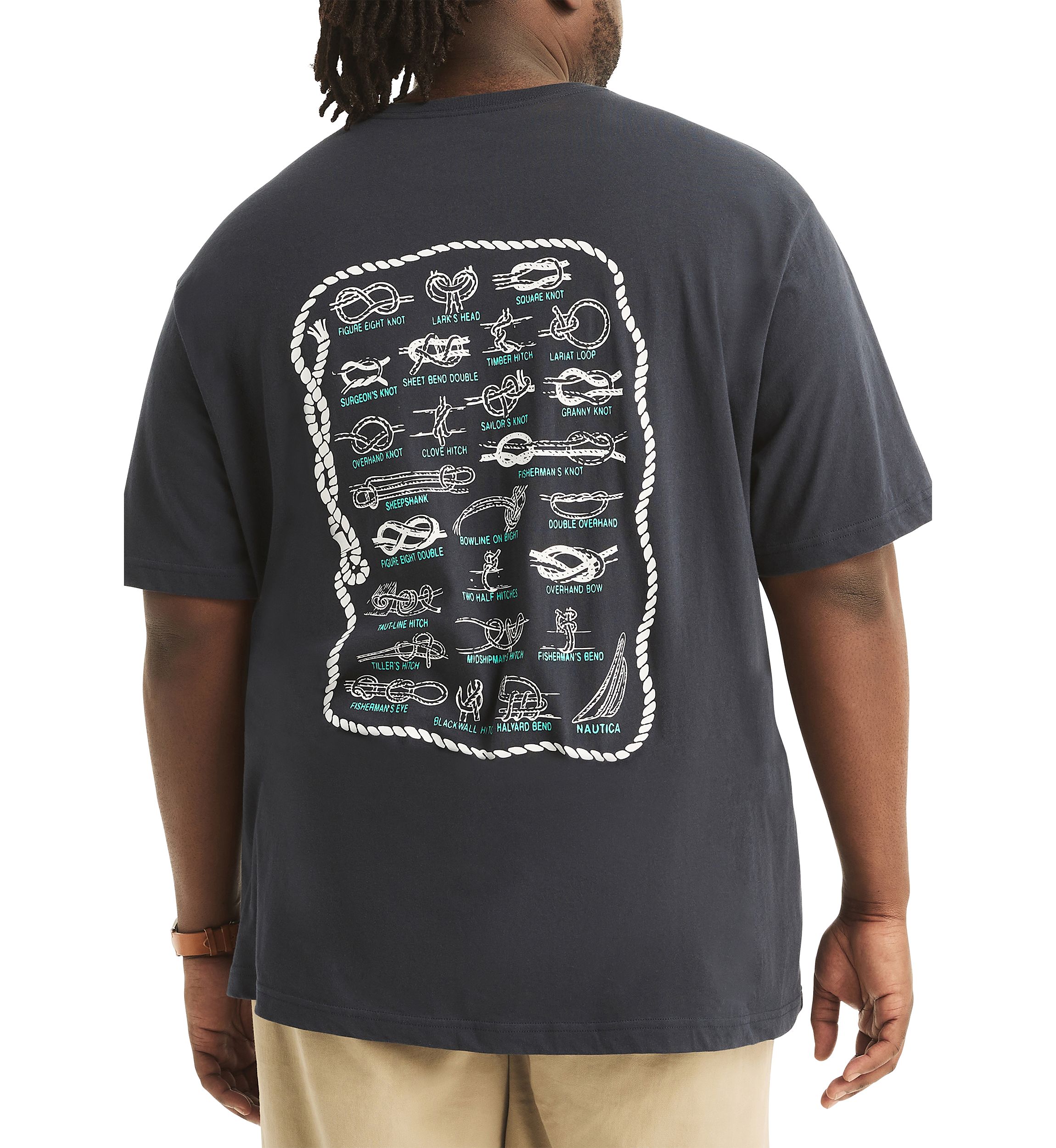 Big & Tall Sustainably Crafted Sailing Knots Graphic T-Shirt