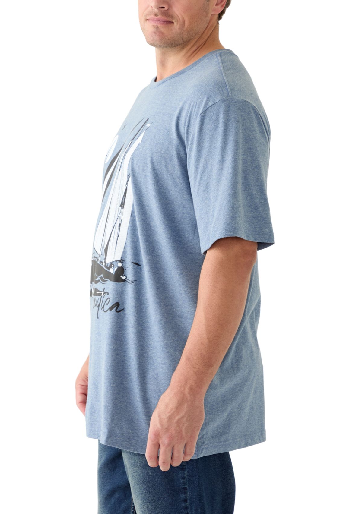 Big & Tall Sailboat Graphic T-Shirt 