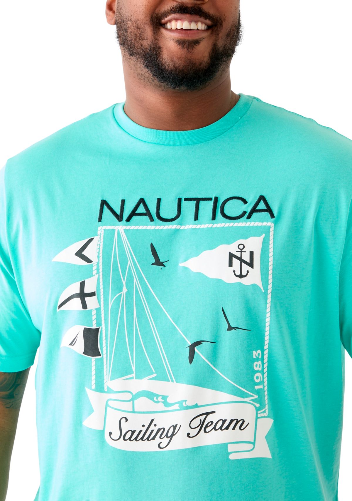 Big & Tall Sailing Team Graphic T-Shirt