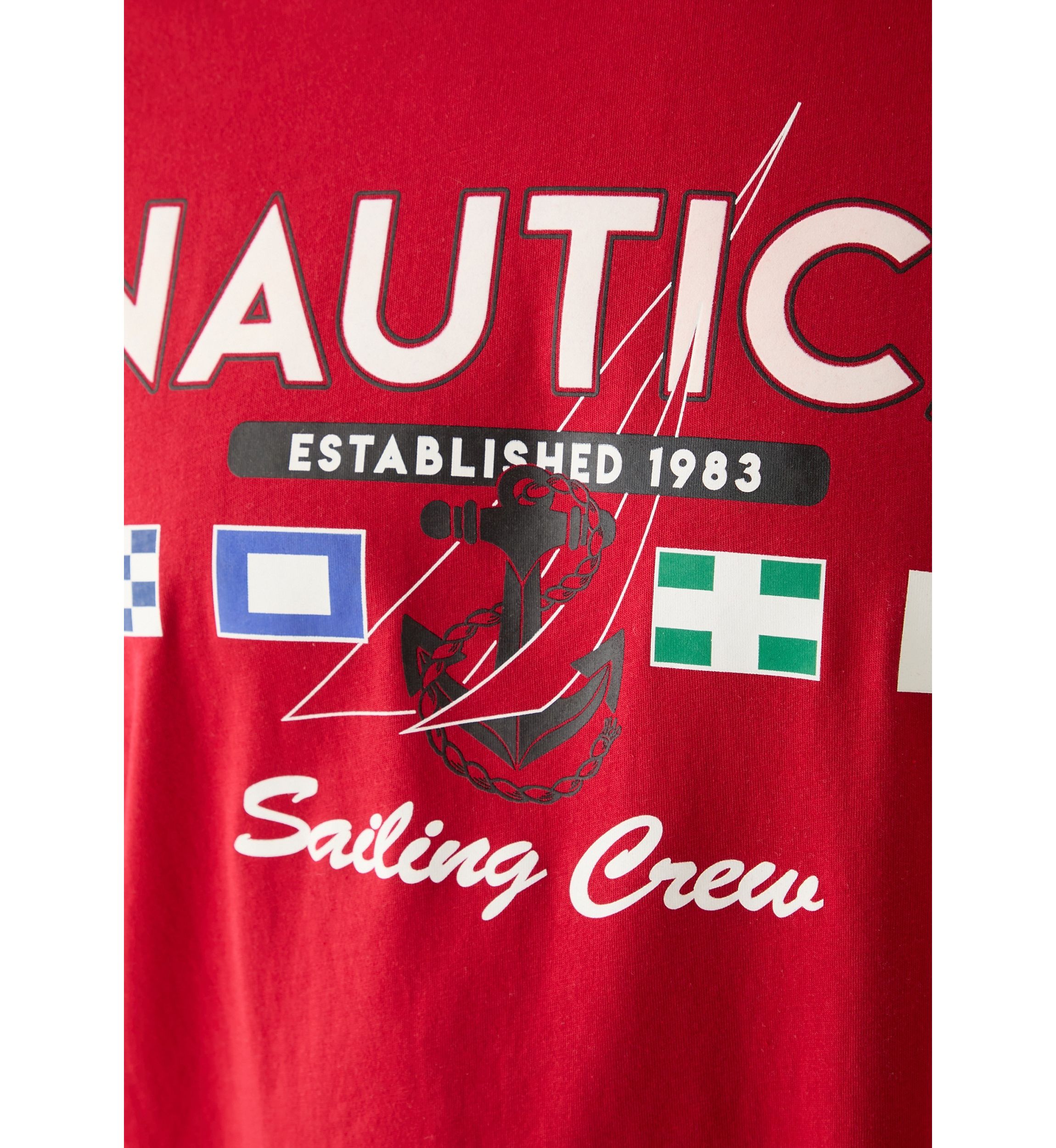 Big & Tall Short Sleeve Sailing Crew Front Graphic T-Shirt