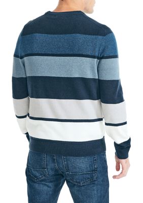 Sustainably Crafted Striped Crew Neck Sweatshirt