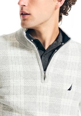 Sustainably Crafted Plaid 1/4 Zip Sweater