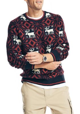 Reissue Printed Jacquard Crew Neck Sweater