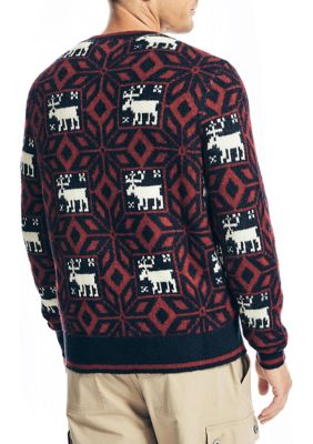 Reissue Printed Jacquard Crew Neck Sweater