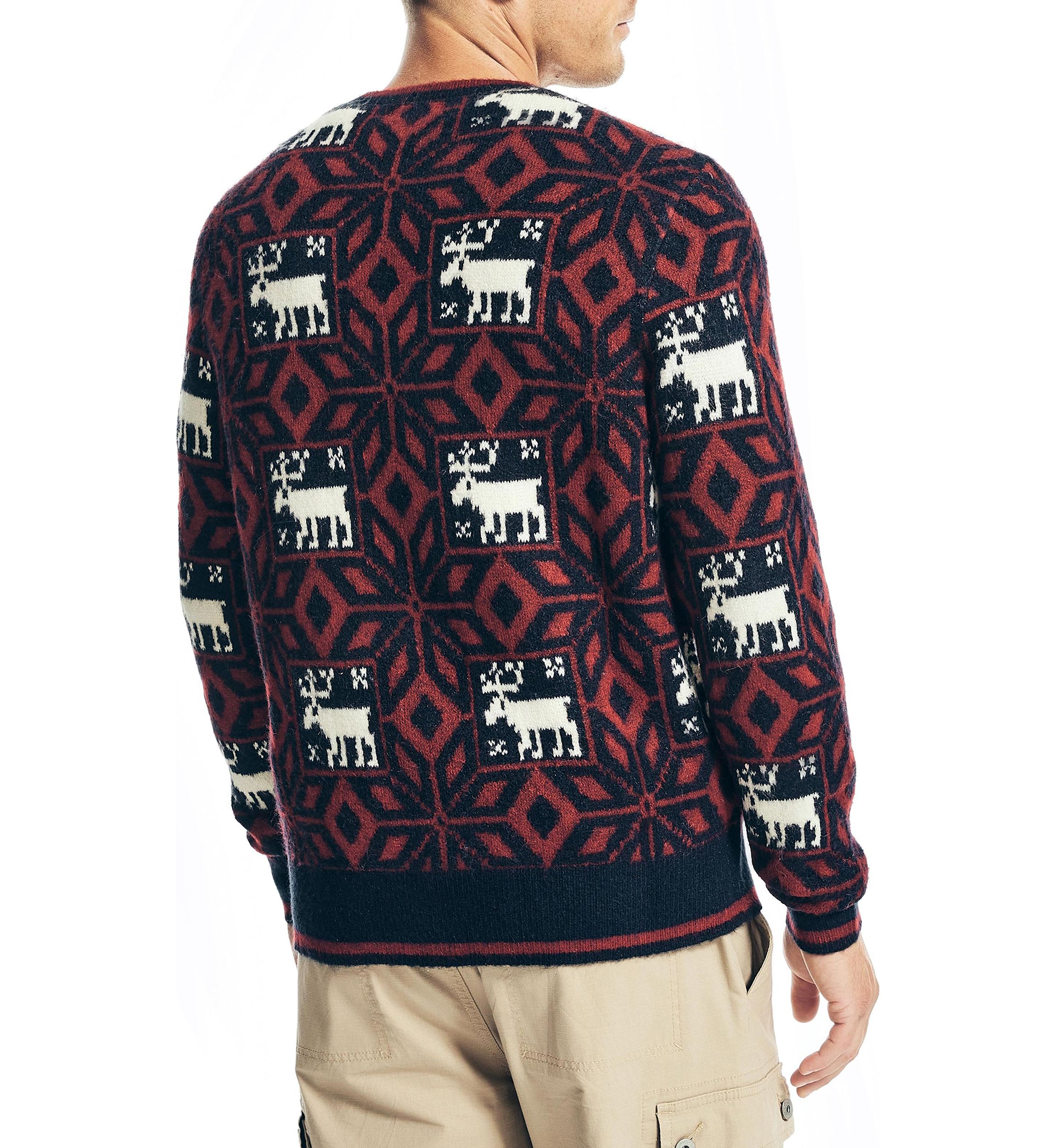 Reissue Printed Jacquard Crew Neck Sweater