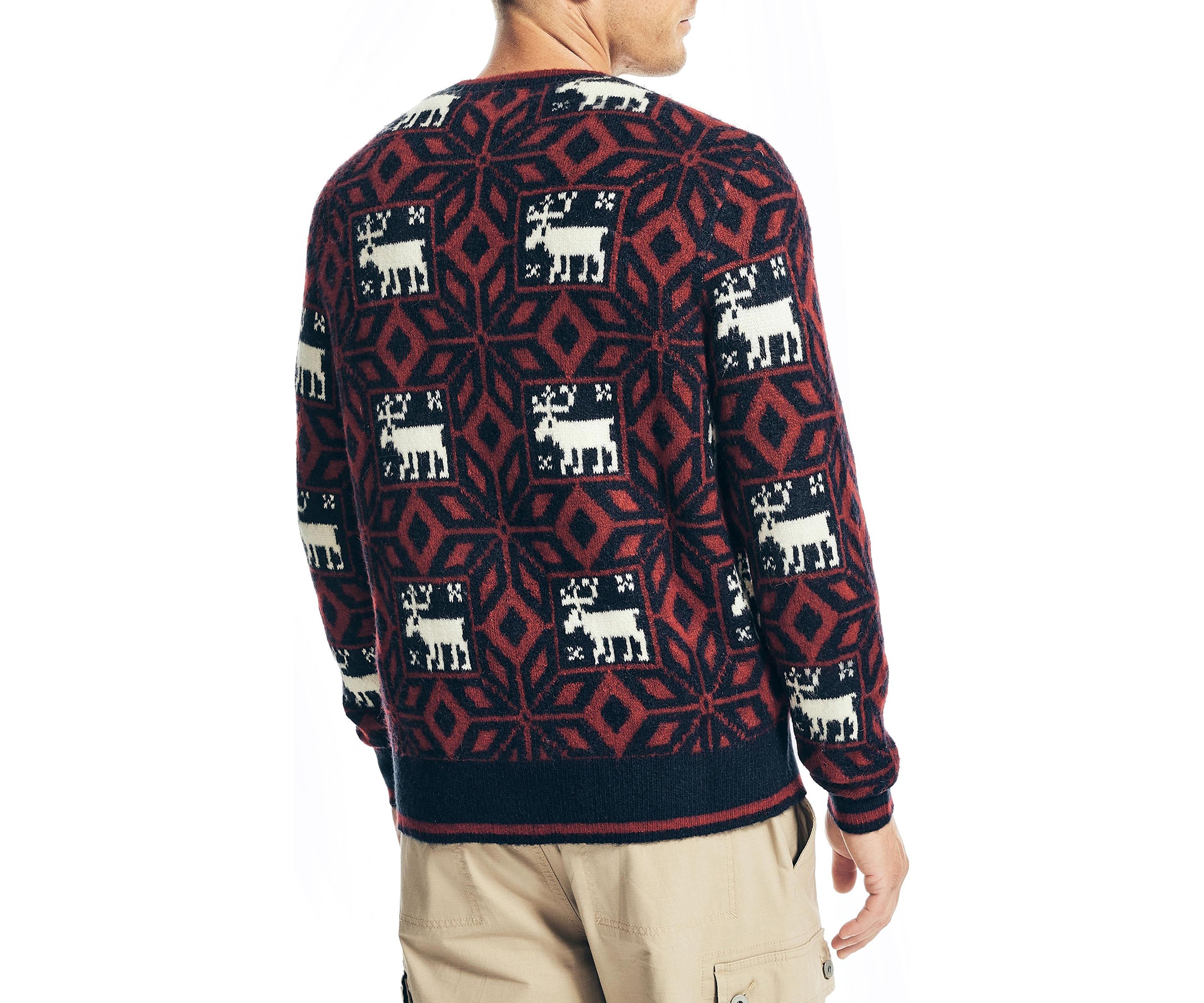 Reissue Printed Jacquard Crew Neck Sweater