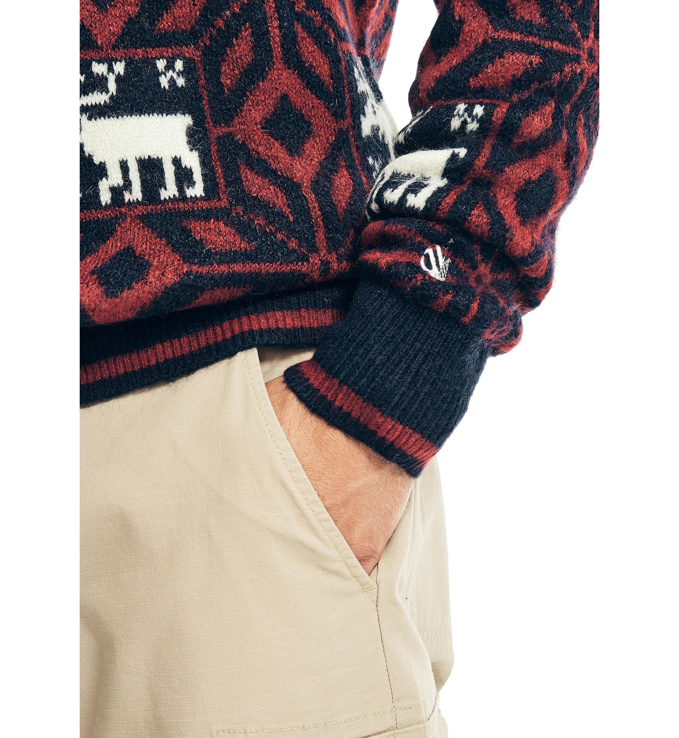 Reissue Printed Jacquard Crew Neck Sweater