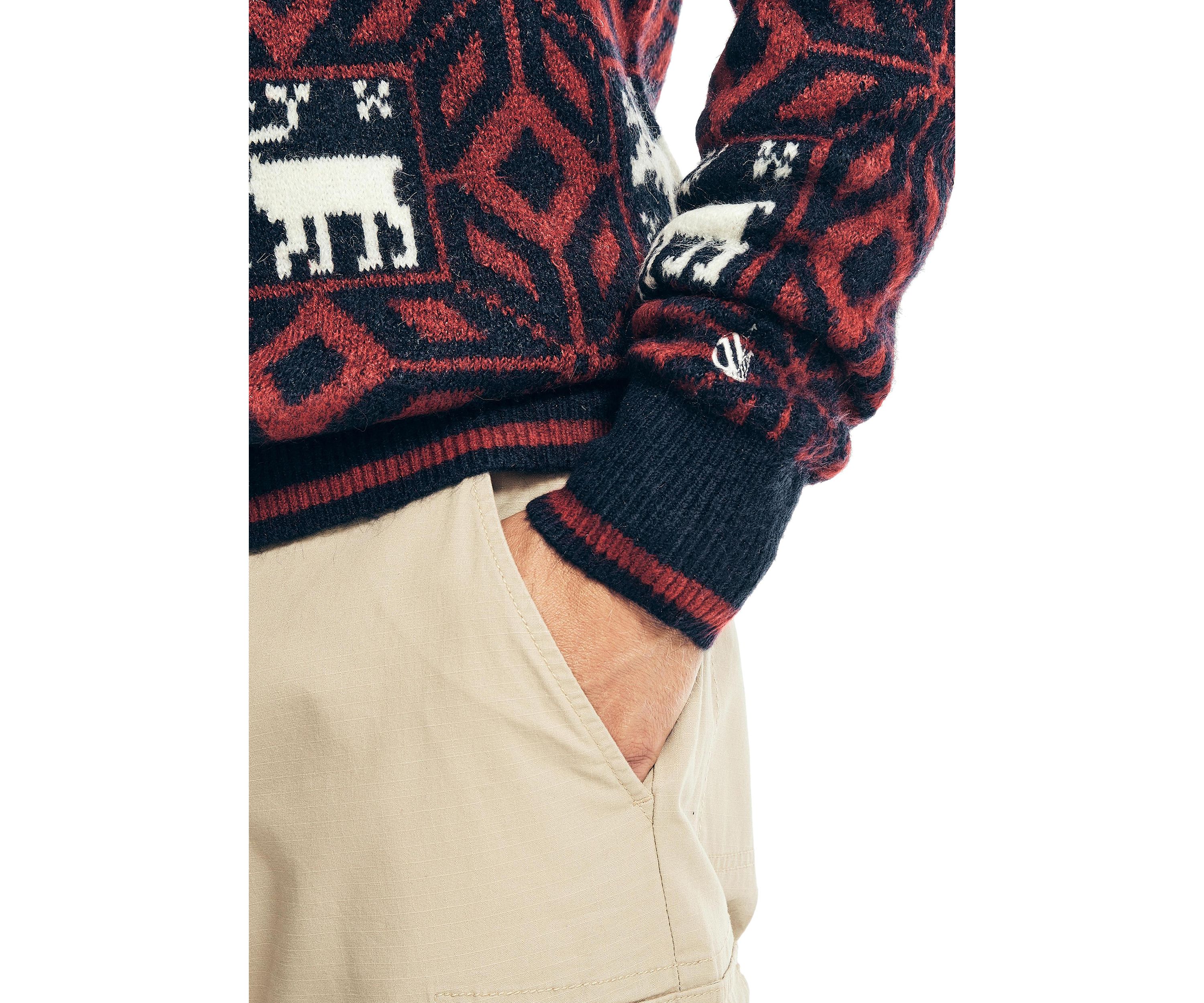 Reissue Printed Jacquard Crew Neck Sweater