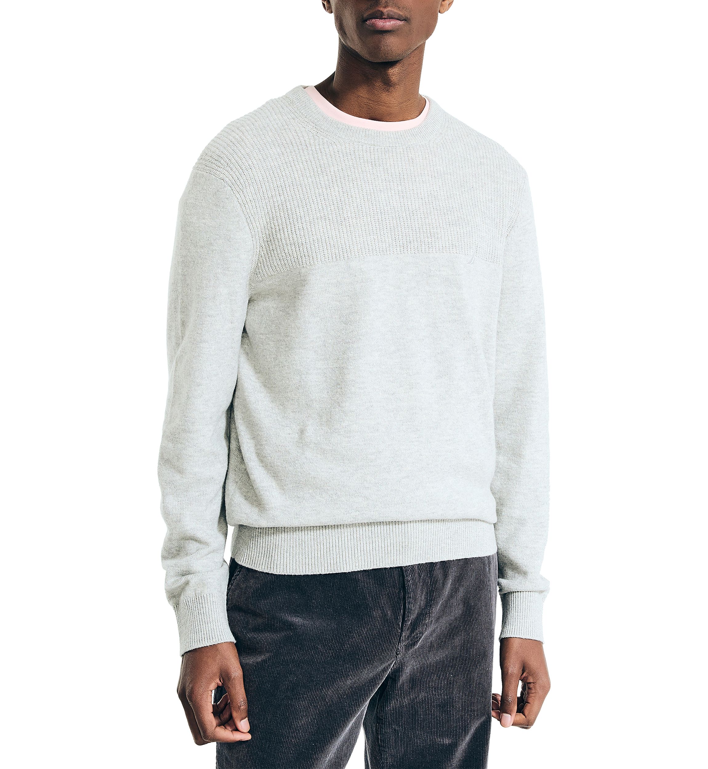 Sustainably Crafted Textured Crew Neck Sweater