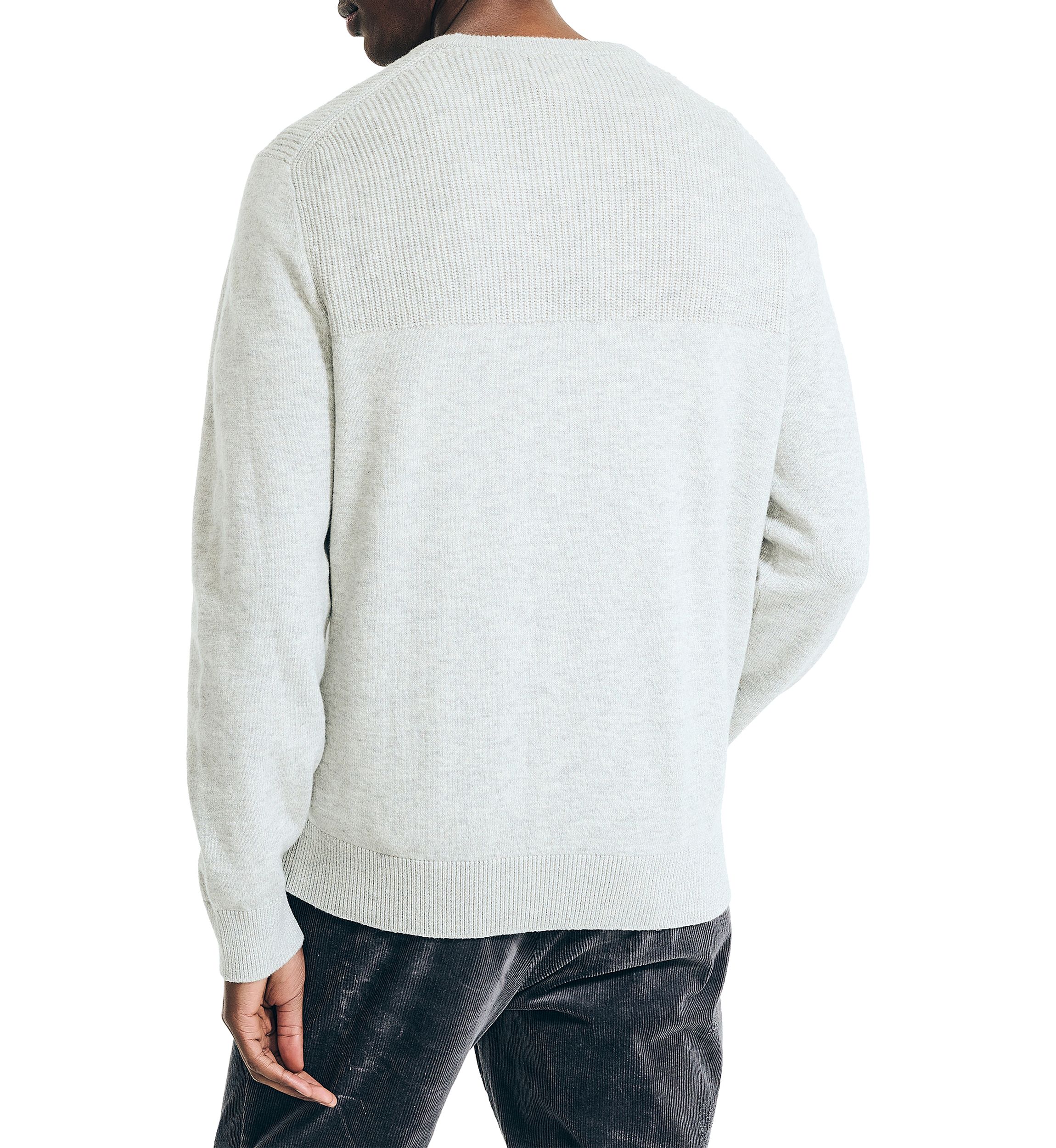 Sustainably Crafted Textured Crew Neck Sweater