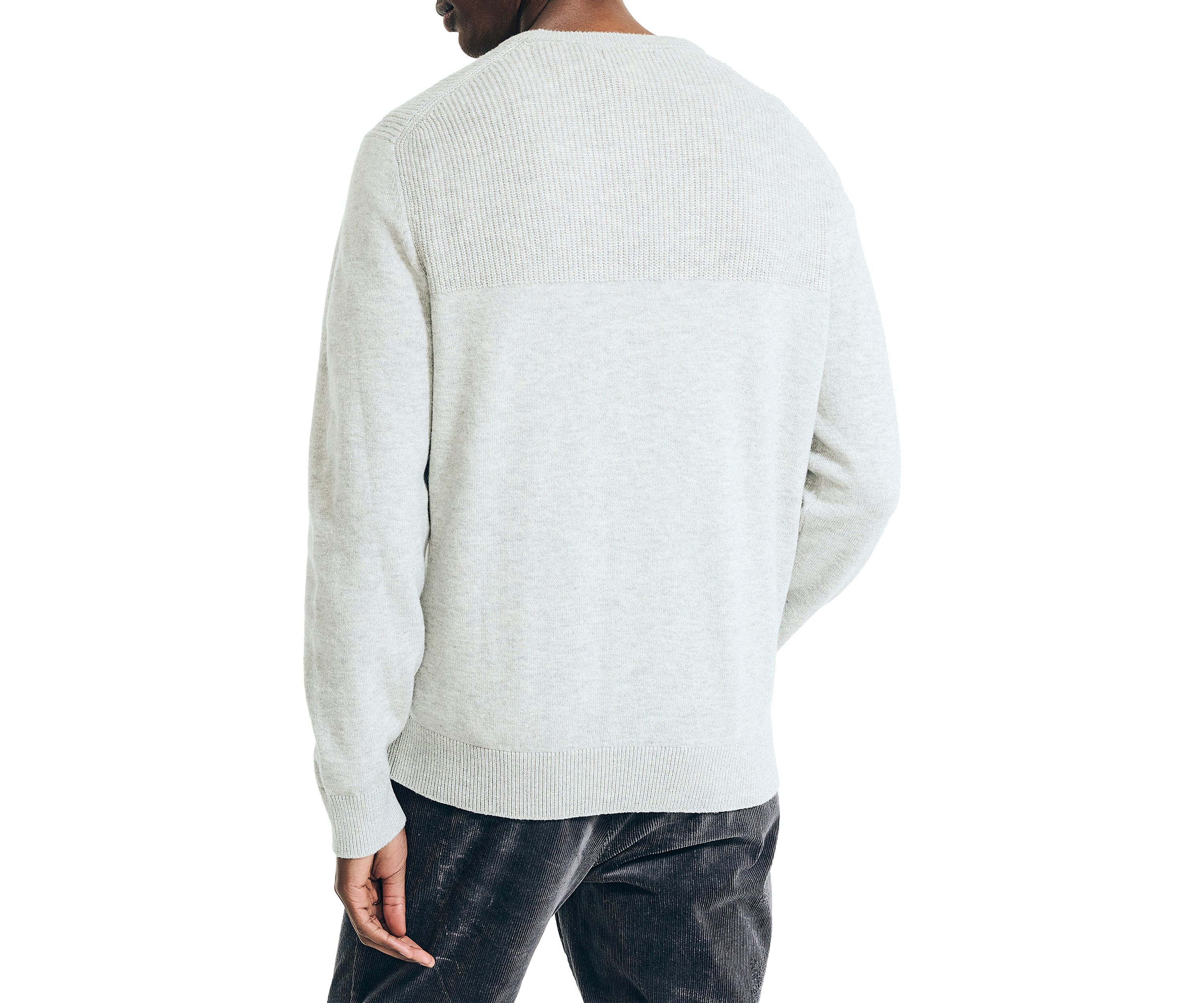 Sustainably Crafted Textured Crew Neck Sweater