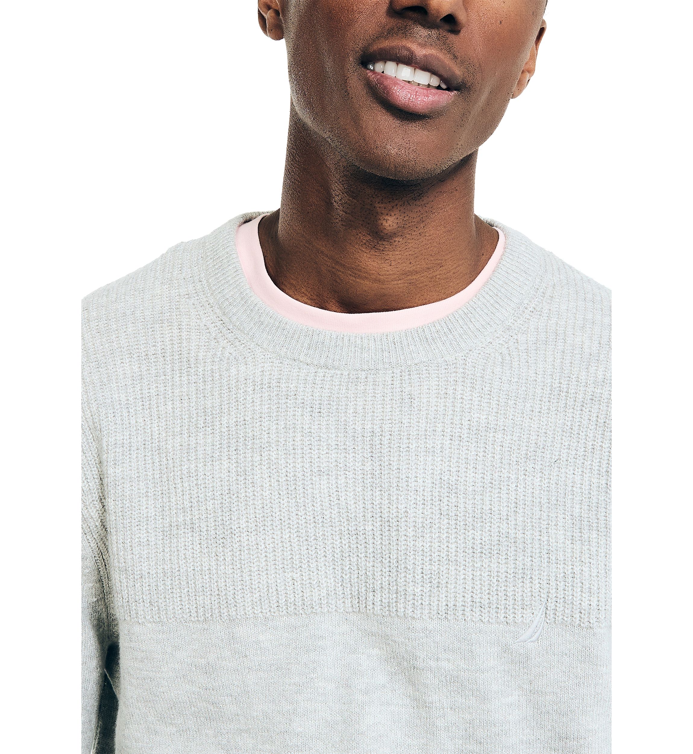 Sustainably Crafted Textured Crew Neck Sweater