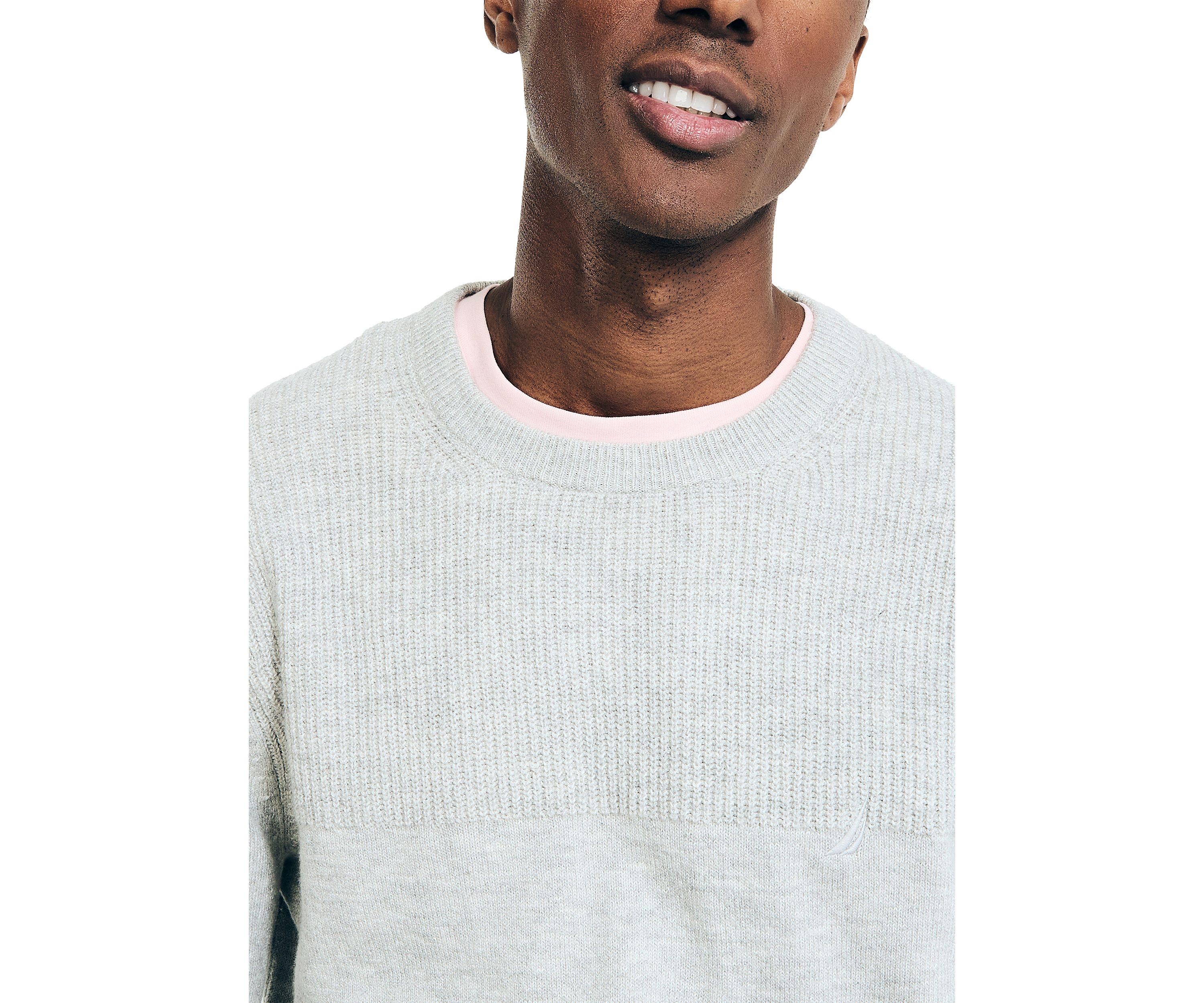 Sustainably Crafted Textured Crew Neck Sweater