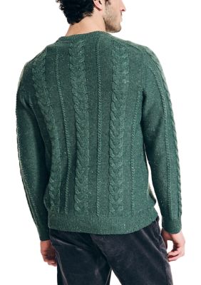 Sustainably Crafted Cable Knit Crew Neck Sweater