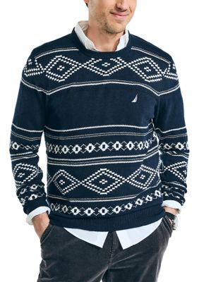 Sustainably Crafted Fair Isle Crew Neck Sweater