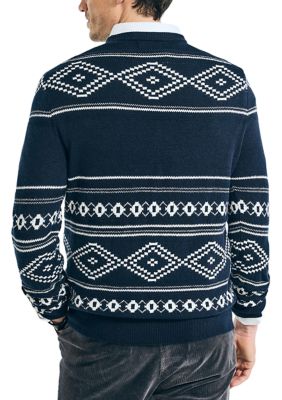 Sustainably Crafted Fair Isle Crew Neck Sweater