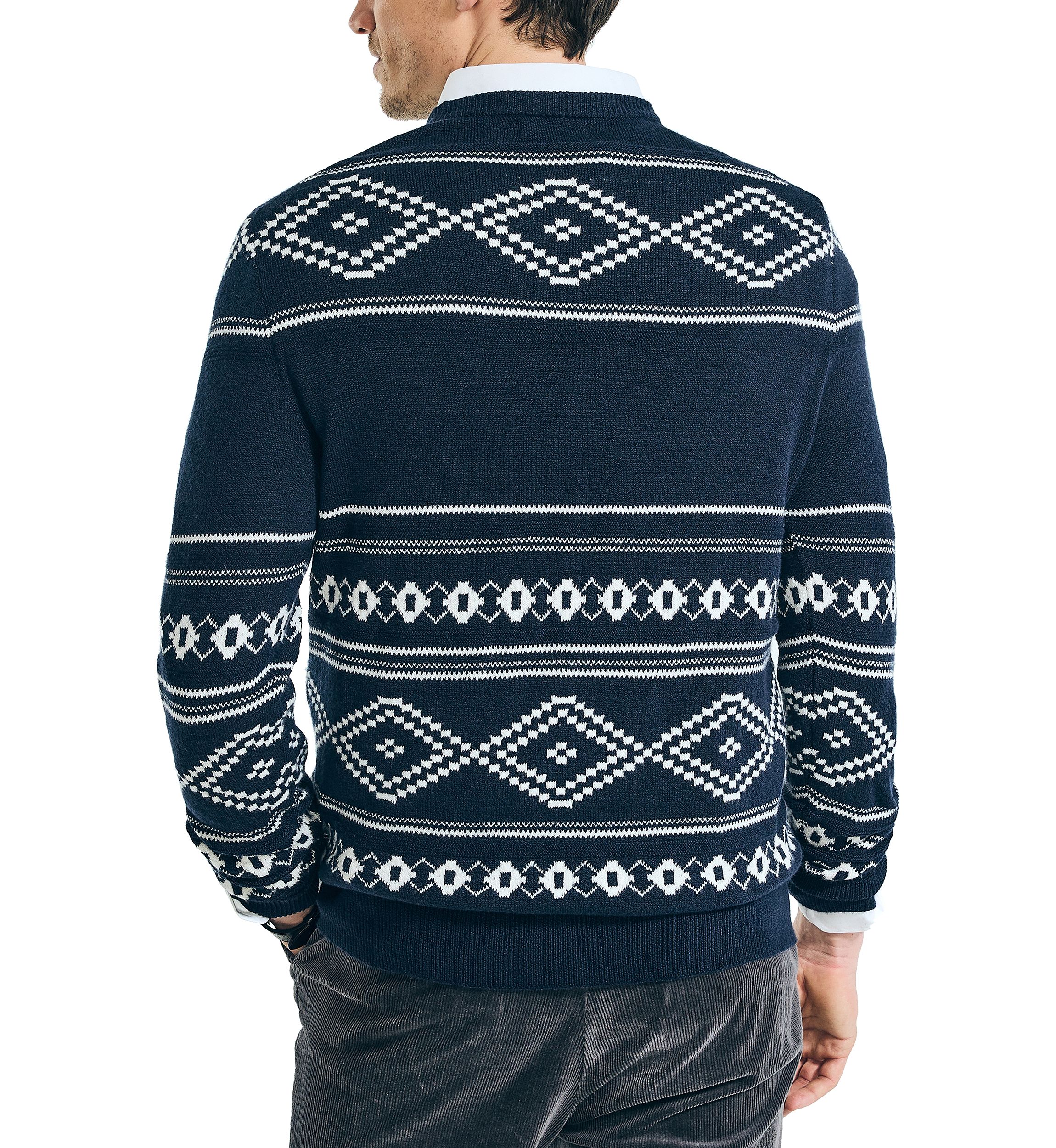Sustainably Crafted Fair Isle Crew Neck Sweater