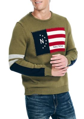 Flag Crew Neck Sweater