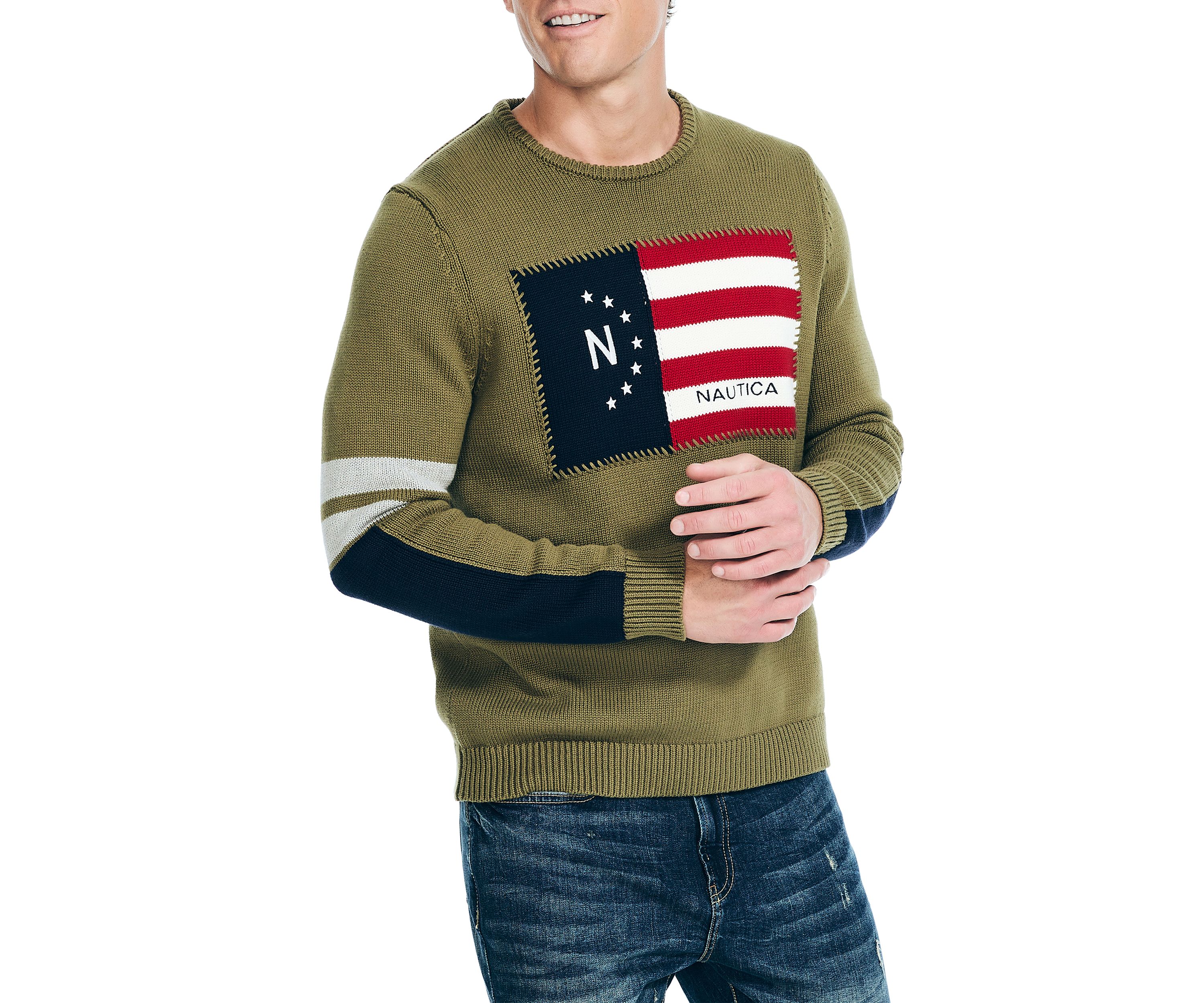 Flag Crew Neck Sweater