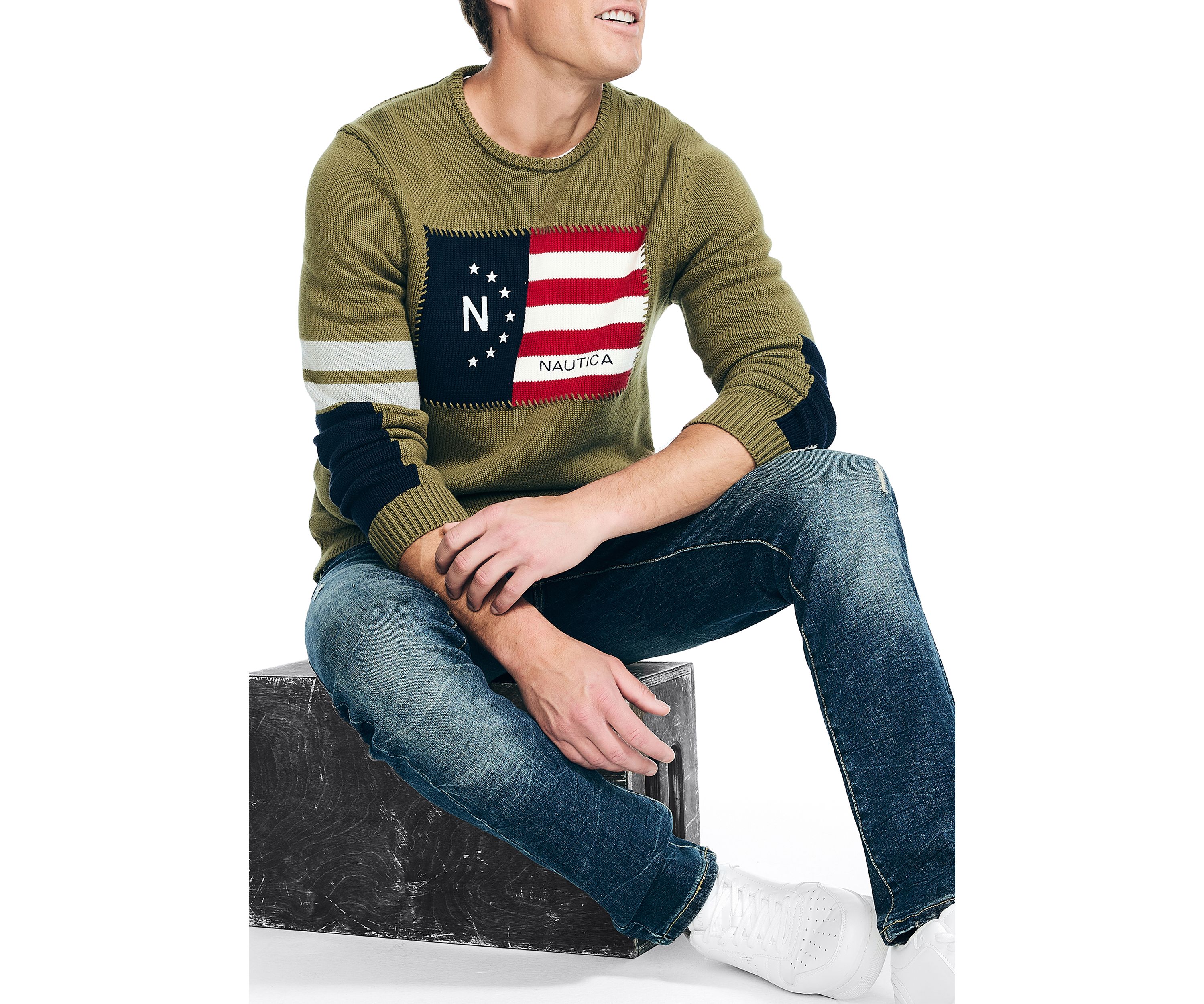 Flag Crew Neck Sweater