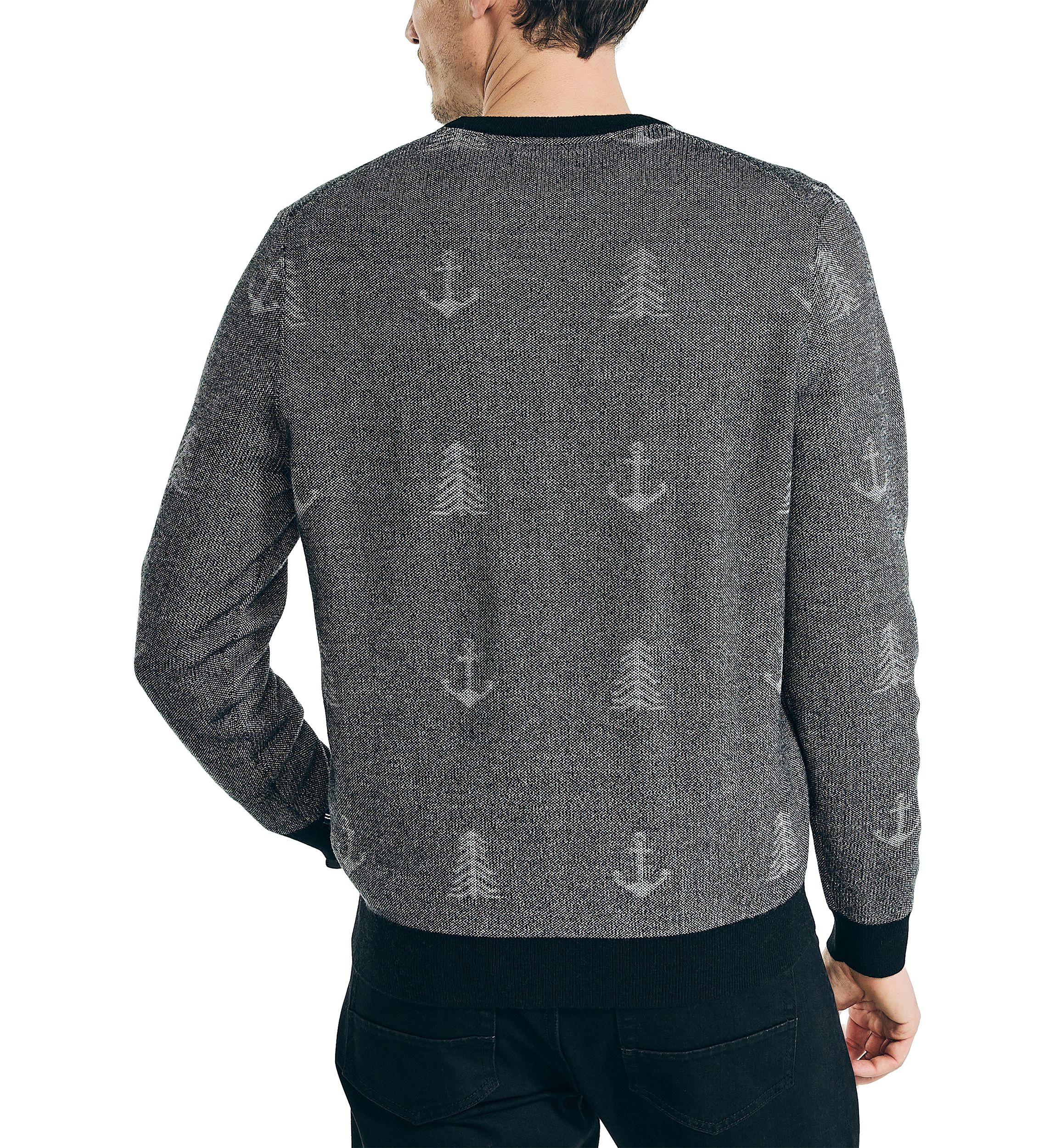 Sustainably Crafted Printed Crew Neck Sweater