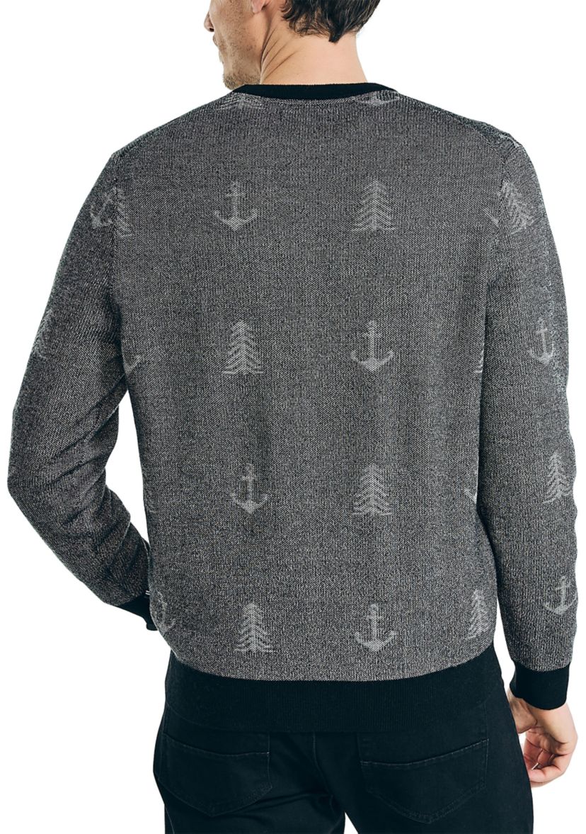 Sustainably Crafted Printed Crew Neck Sweater