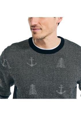 Sustainably Crafted Printed Crew Neck Sweater