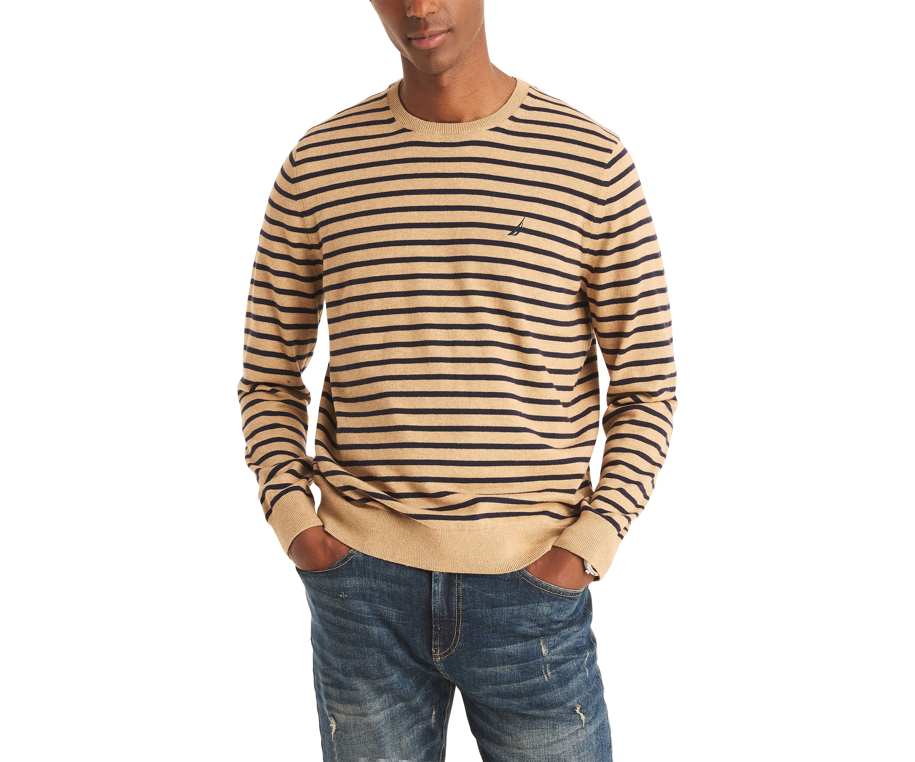 Navtech Striped Crew Neck Sweater