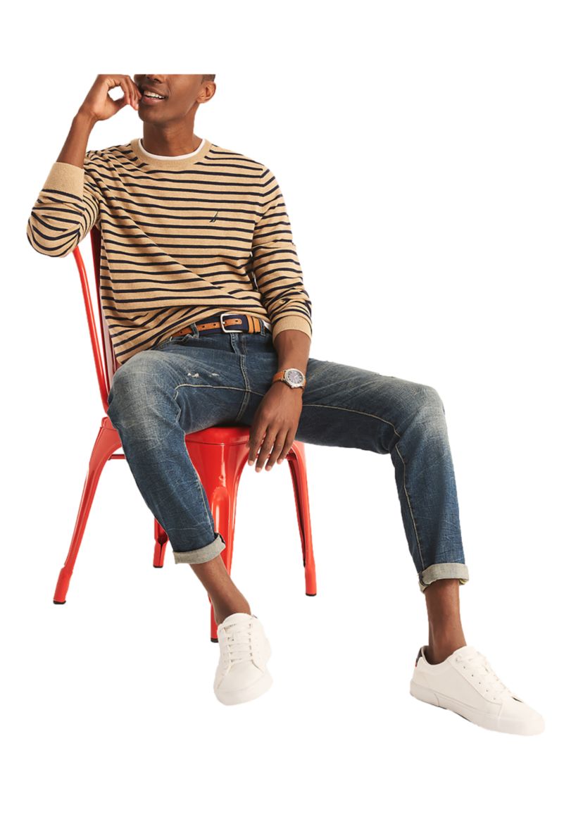 Navtech Striped Crew Neck Sweater