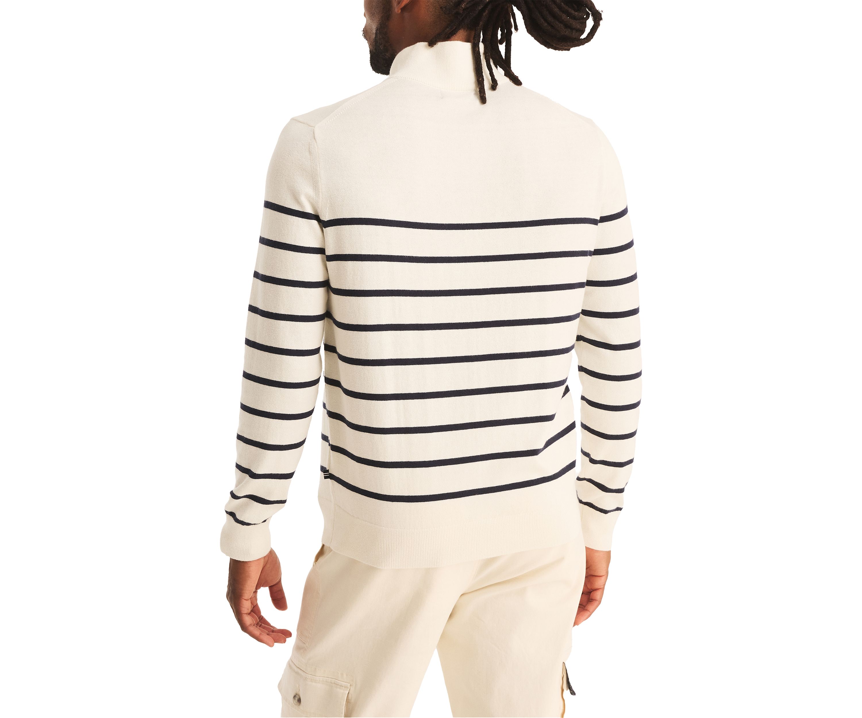 Navtech Striped 1/4 Zip Sweater