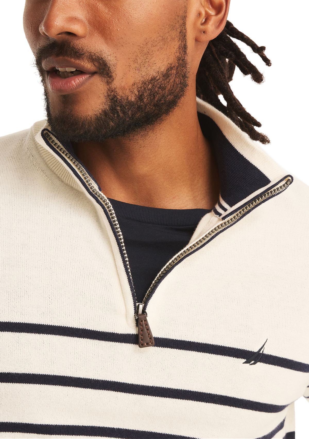 Navtech Striped 1/4 Zip Sweater