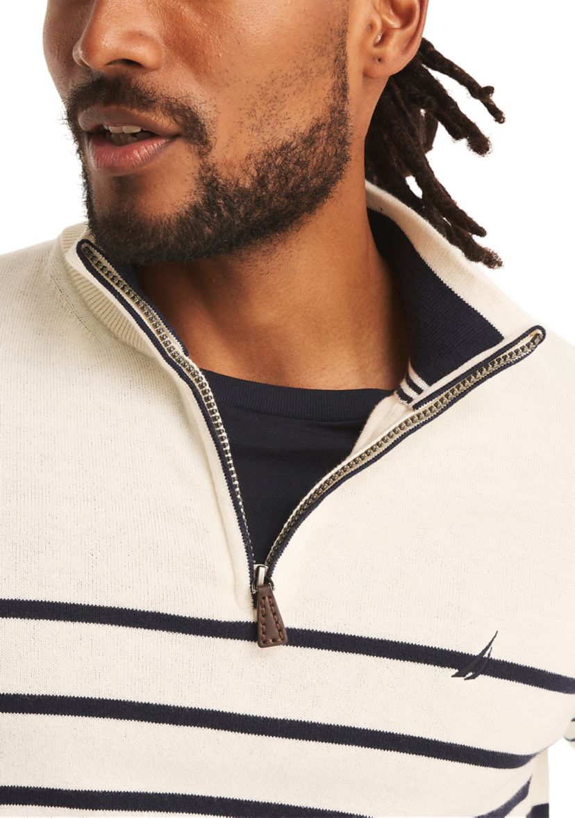 Navtech Striped 1/4 Zip Sweater