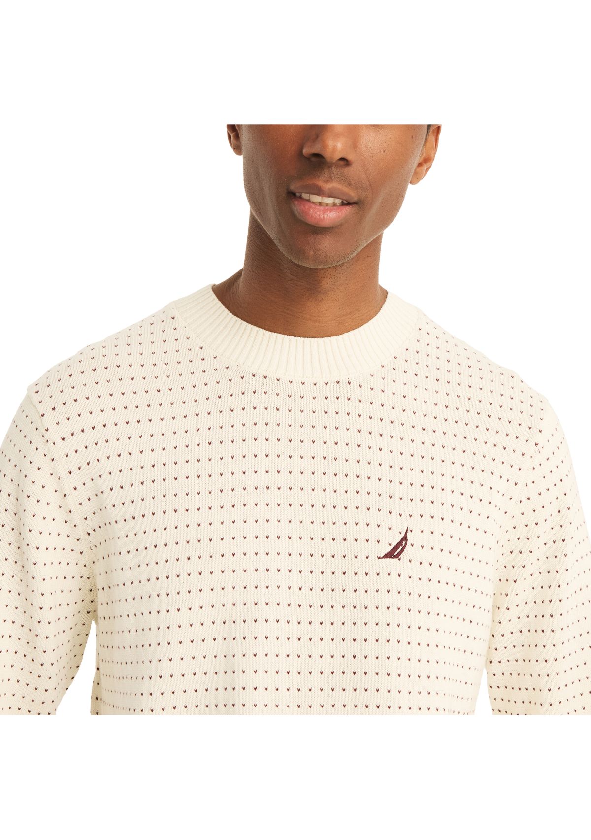 Jacquard Crew Neck Sweater