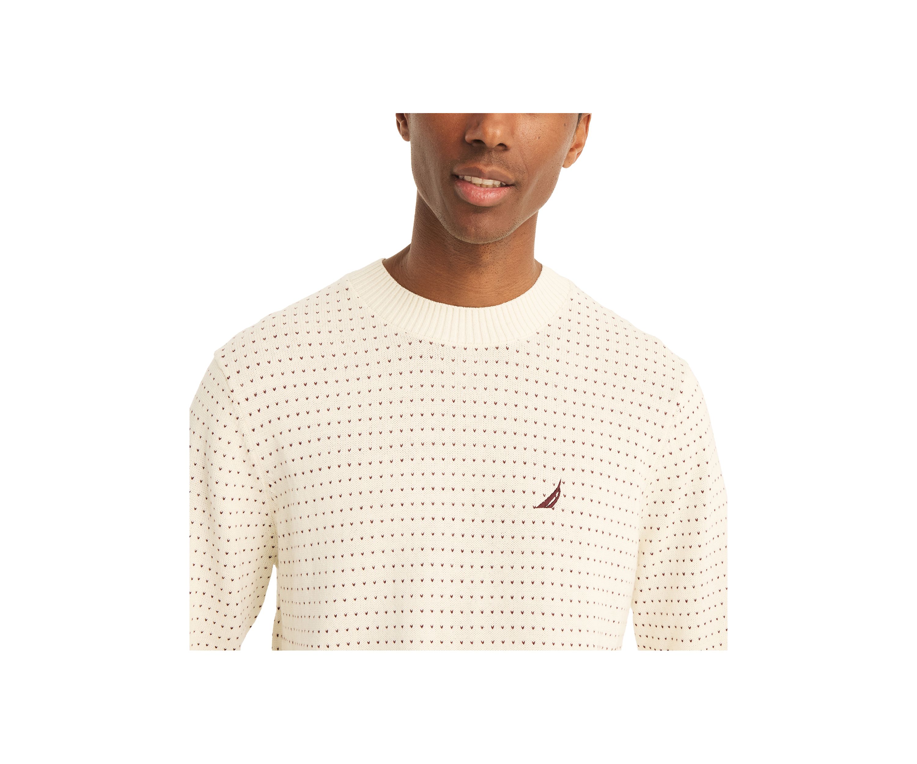 Jacquard Crew Neck Sweater