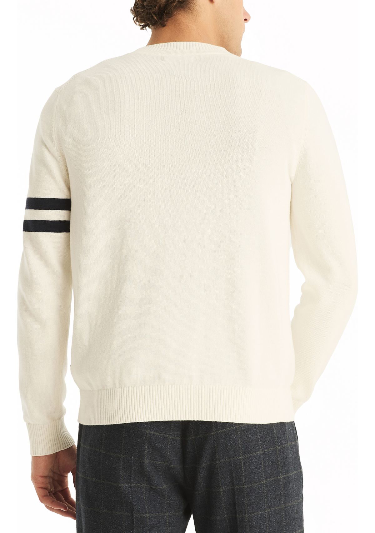 Embroidered Crew Neck Sweater 