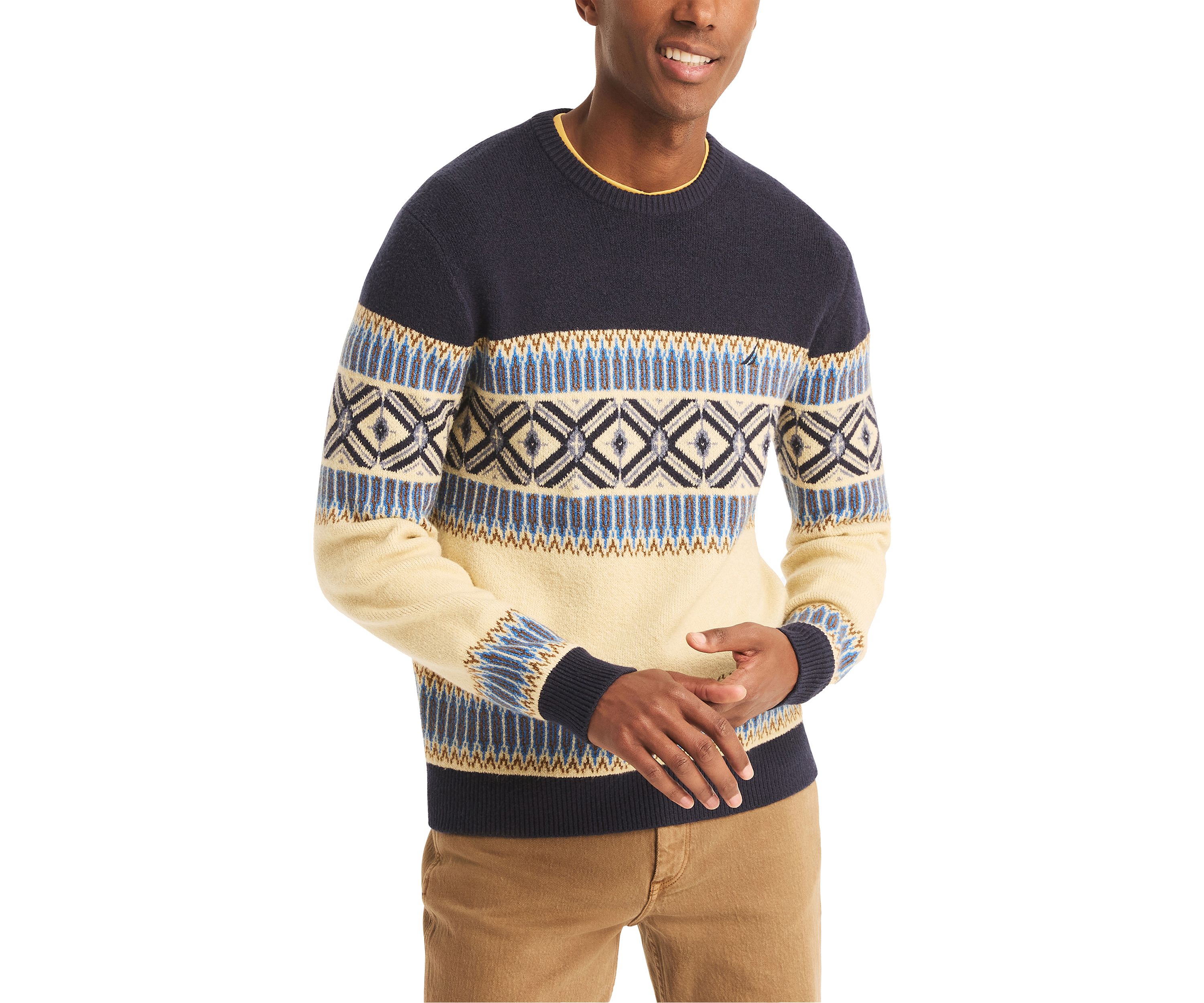 Sustainably Crafted Fair Isle Crew Neck Sweater