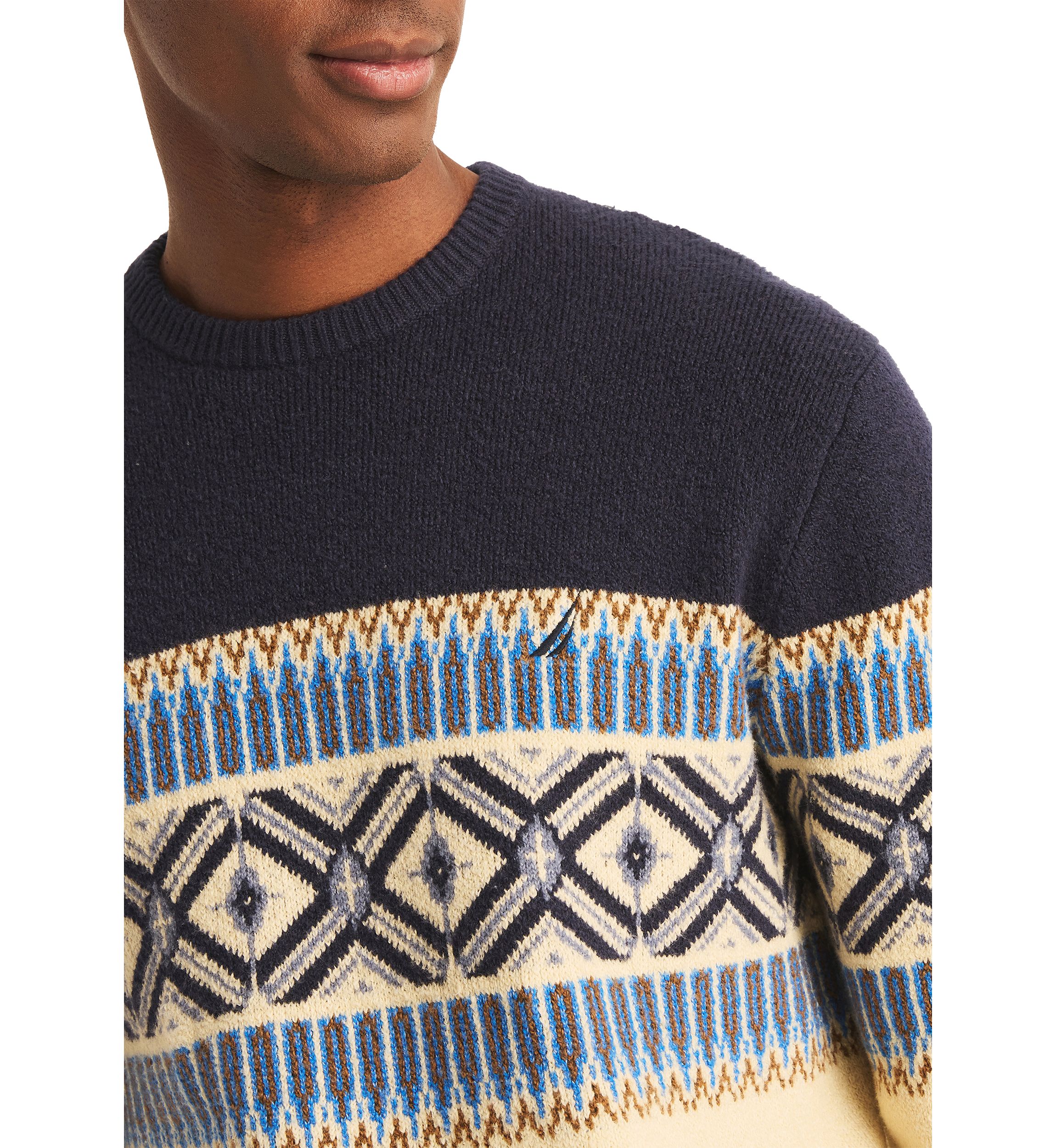 Sustainably Crafted Fair Isle Crew Neck Sweater