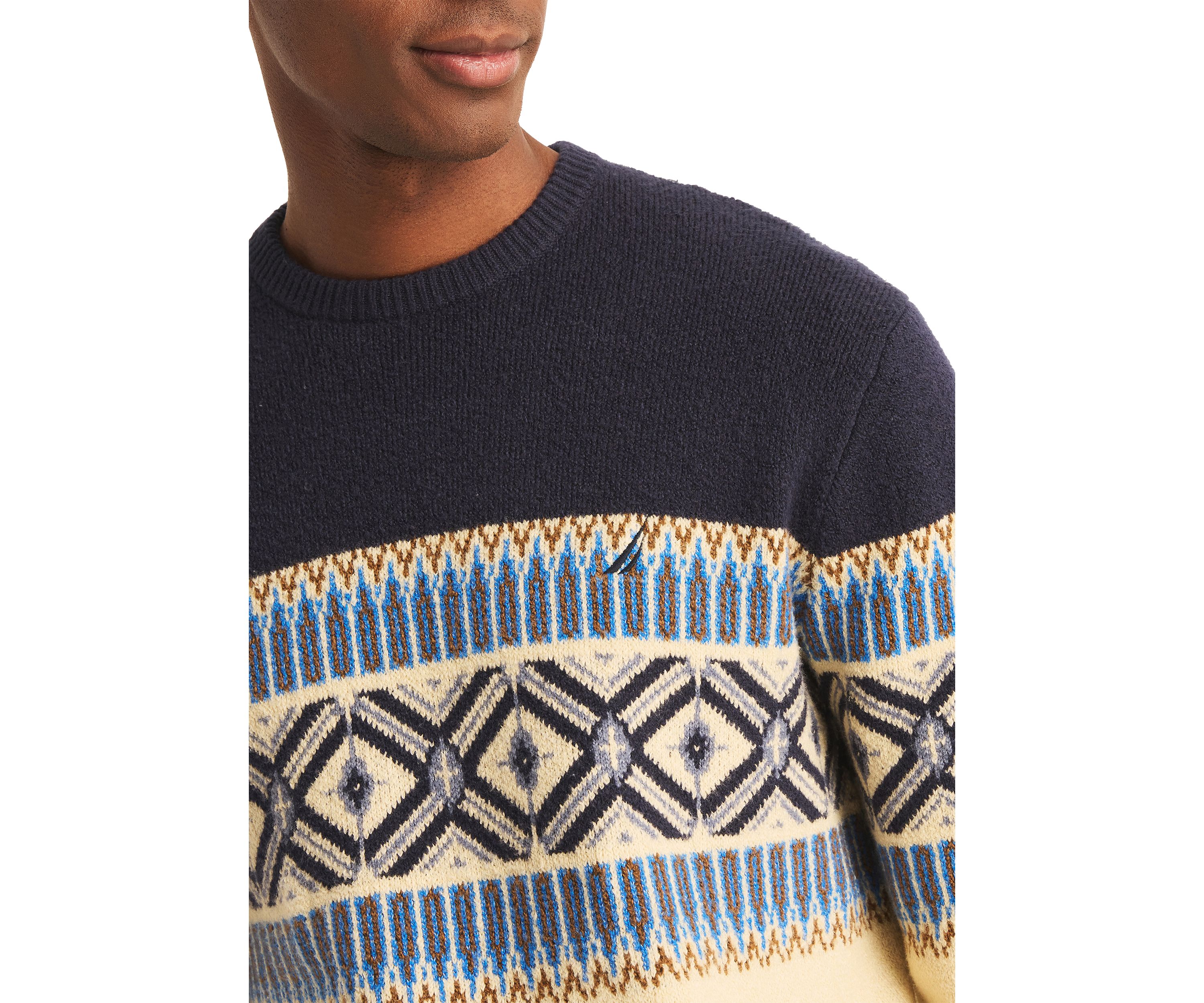 Sustainably Crafted Fair Isle Crew Neck Sweater