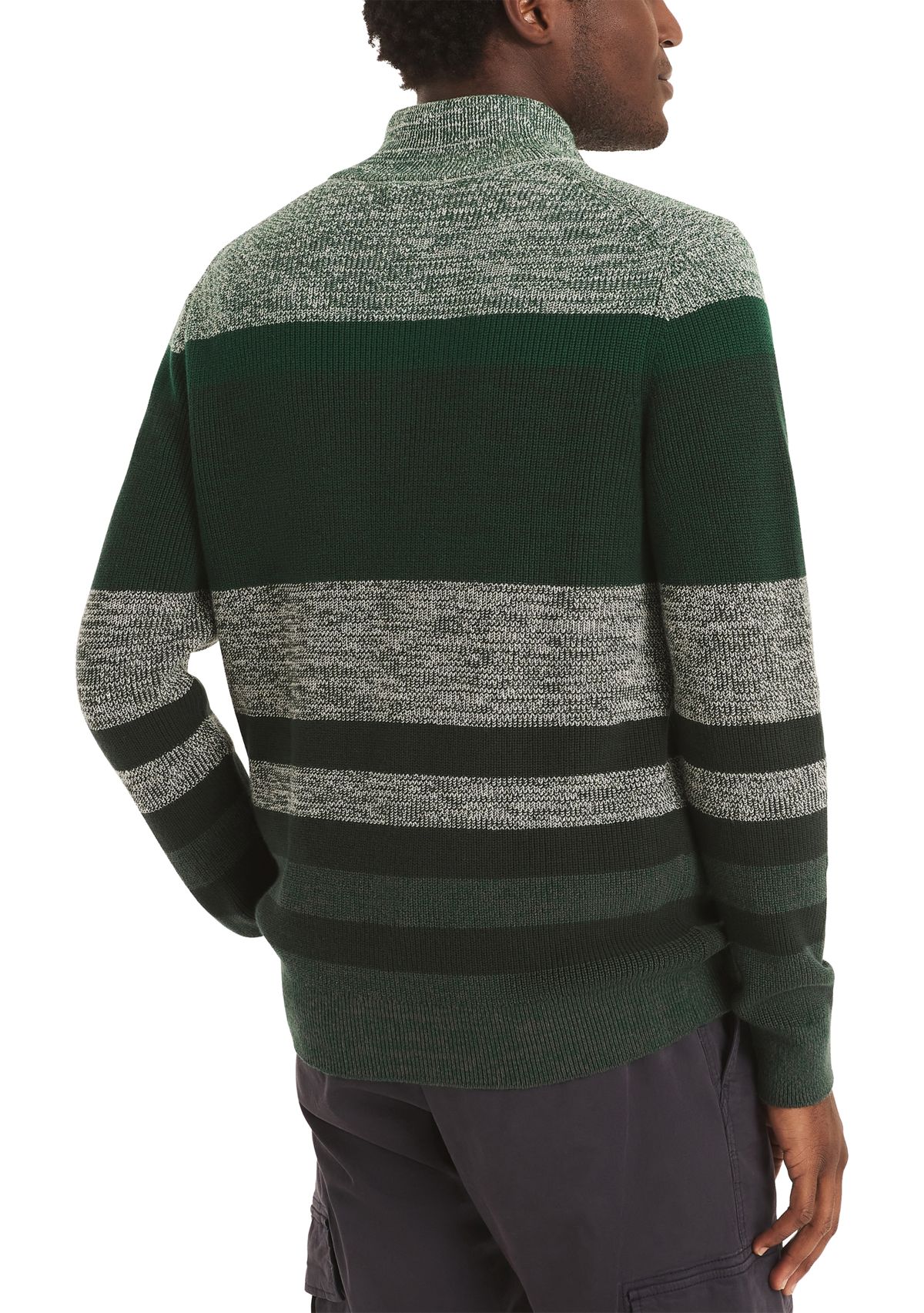 Striped 1/4 Zip Sweater