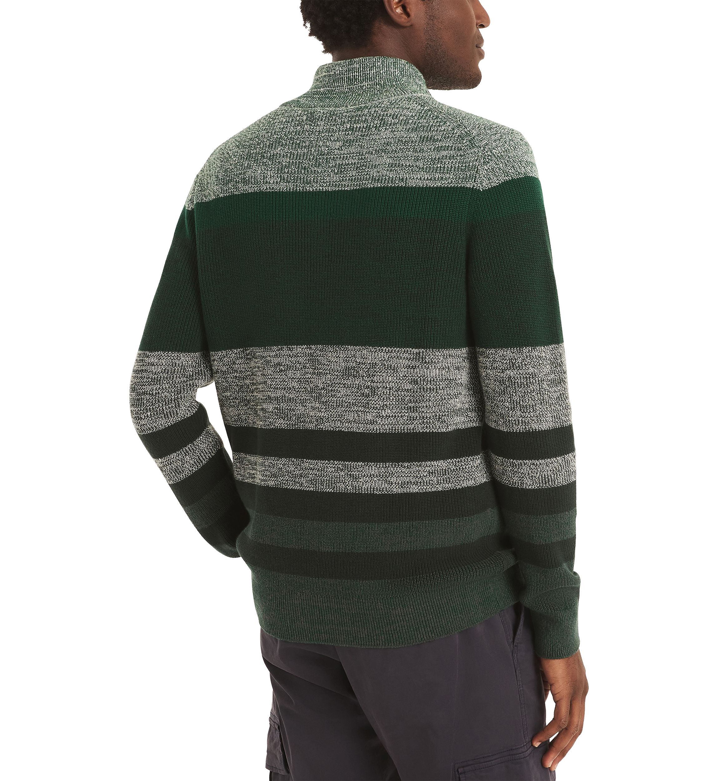 Striped 1/4 Zip Sweater